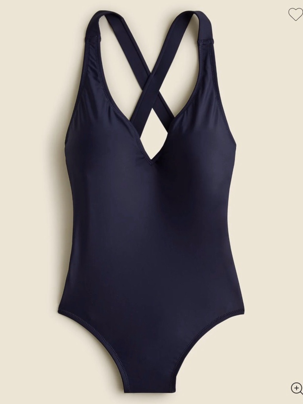 NWT• J. Crew Black Plunge V-Neck Cross Back One Piece Swimsuit Size 12 Classic